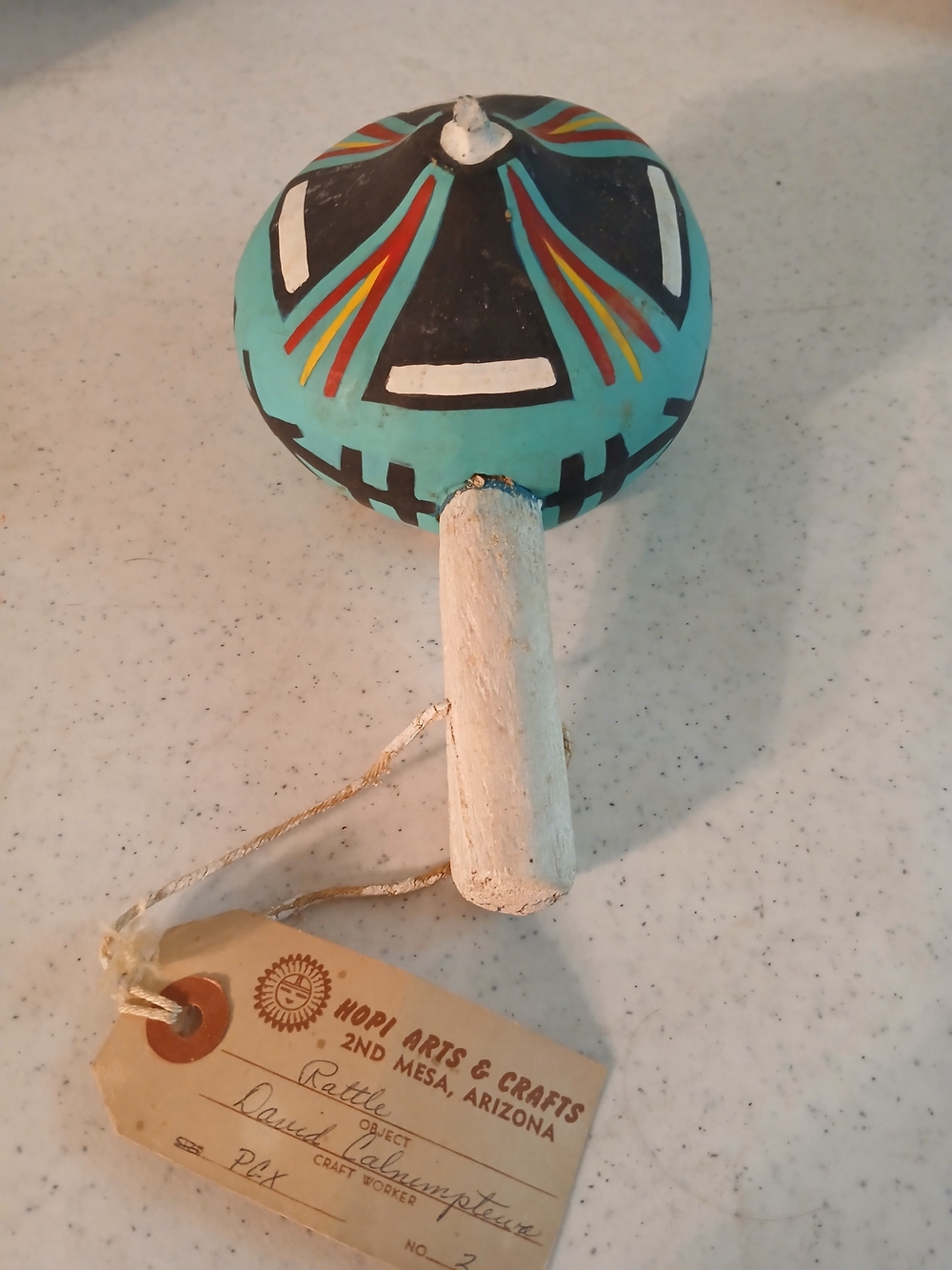 Hopi Gourd Dancing Rattle 1950s